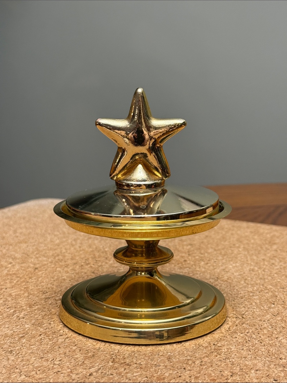 Vintage Gold Star Decorative PartyLite Pedestal Candle Holder